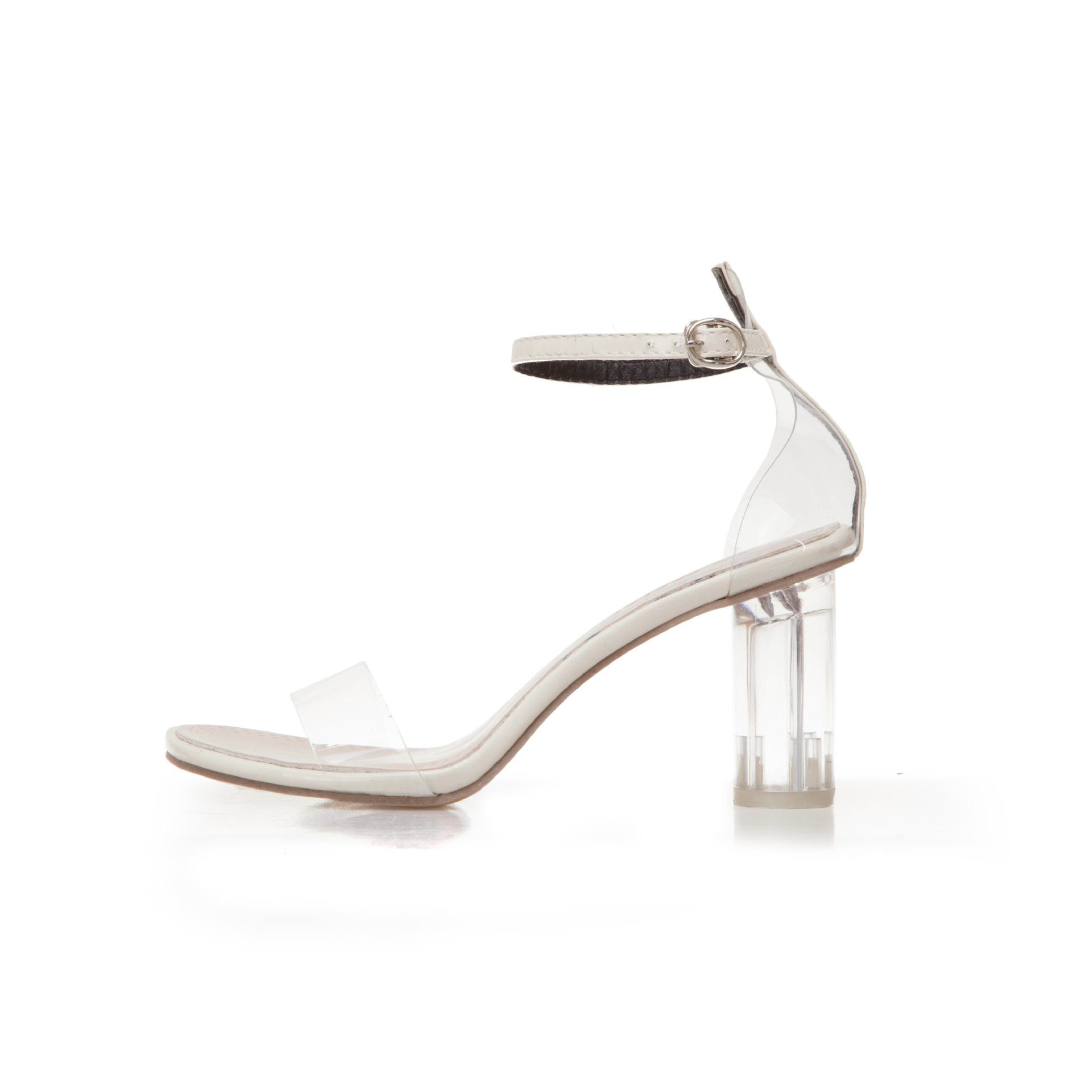 Летние прозрачные босоножки с пряжкой на высоком каблуке 2021 года для женщин сексуальные туфли с открытым носком и толстым каблуком 40 абрикосовый 2089₽