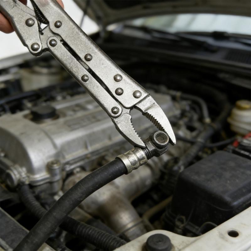 Steel Long Reach Pliers Set Comprising Needle Nose and Round Nose Types for Flexible Automotive Maintenance