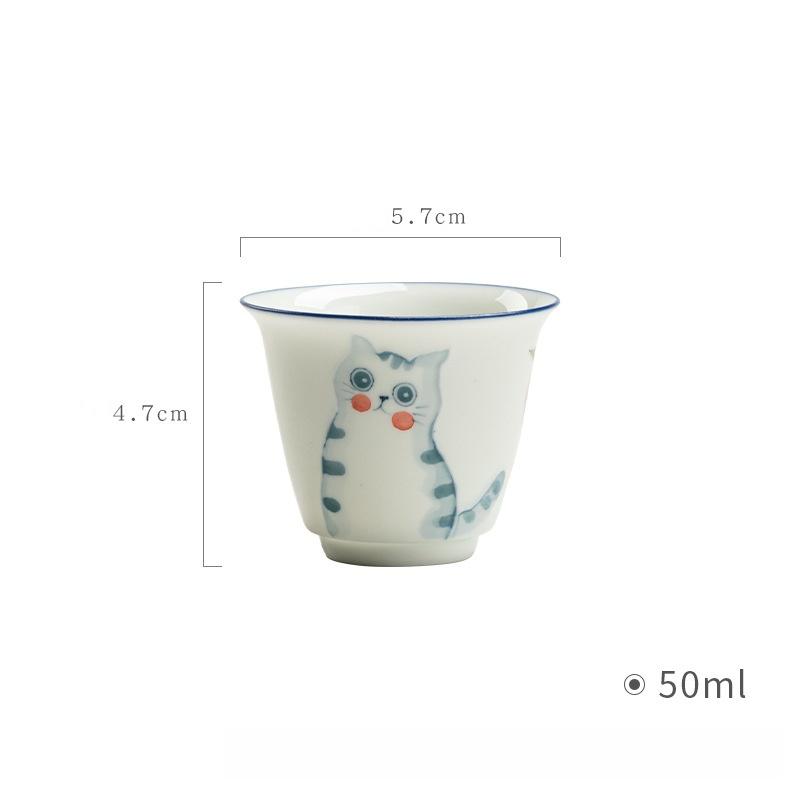 

100ml Jade Mud Pure Hand-Painted Cute Cat Peach Teapot Tea Maker Ceramics Tea Pot Tea Ceremony Kung Fu Tea Set