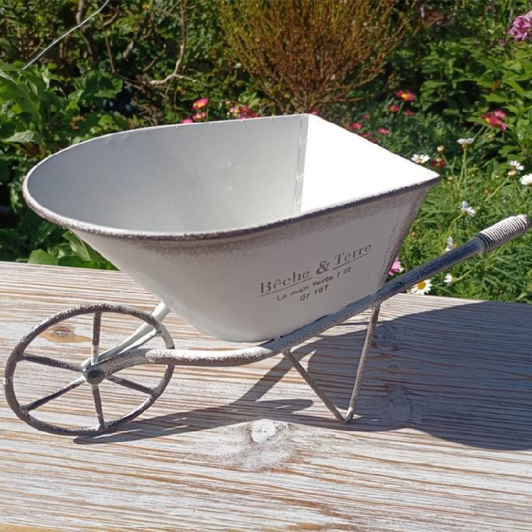 Eisenwagen Pflanzgefäß Kleine Schubkarren Pflanzgefäße Metall Blumenhalter Pflanzentöpfe Wagen Garten Pflanzgefäß Dekoration für Hinterhof