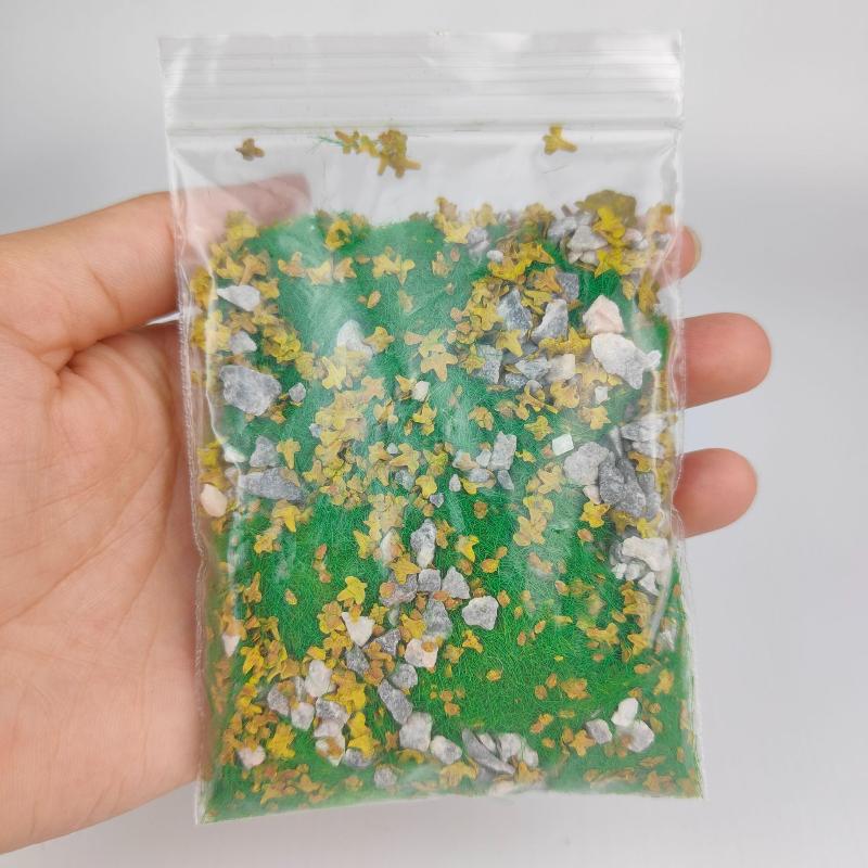 30G/Worek Symulowana Trawa Piasek Stół Piaskowy Miniaturowy Krajobraz Układ Z Kamieniami Roślinnością Model DIY Mieszany Z Proszkiem Kamiennym Trawiastym