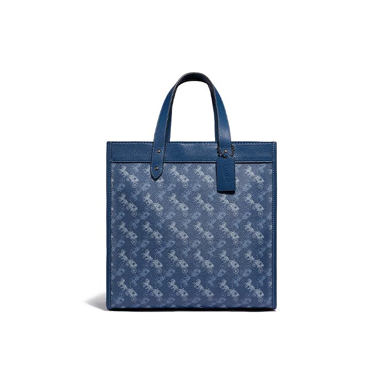 

New COACH Field Leather Tote Bag, Shopping Bag, Shoulder Bag, Crossbody Bag, Handbag Large Women s Blue 89143-V5PUS 30.0*15.5*30.0CM