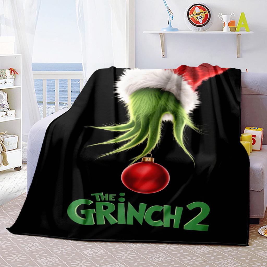 Christmas Gift Comedy Movie How the Grinch Stole Christmas blanket home warming, four season bed decoration sofa cover flannel throwing blanket K15
