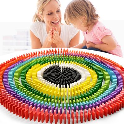 Domino Color 100 sztuk Gra dla dzieci Organy dla dorosłych Nauka i edukacja Drewniane zabawki