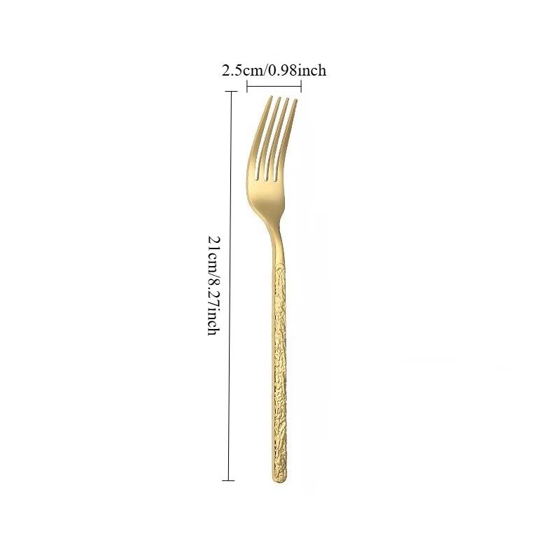 Hammered Golden Cutlery Set ,Stainless Steel Tableware Dinnerware Includes Forks Spoons Knives,Mirror Polished,Dishwasher Safe