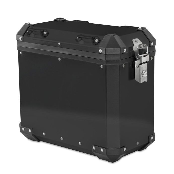 Valise latérale aluminium moto - Bagtecs GX38 - 38 L - Noir - Aluminium 2 mm