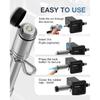 TOPICK 5/8" Trailer Hitch Lock with Extra Long 4-1/2" Span, Stainless Steel Hitch Lock Pin, 2" & 2.5" & 3" Receiver Lock, Truck Locking Hitch Pin,