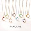 FANCIME 18K Pink Gold Natural Diamond Necklace for April Birthstone Star Gift Perfect for and More Women, Design, Wrapped, Mother's Day, Christmas,