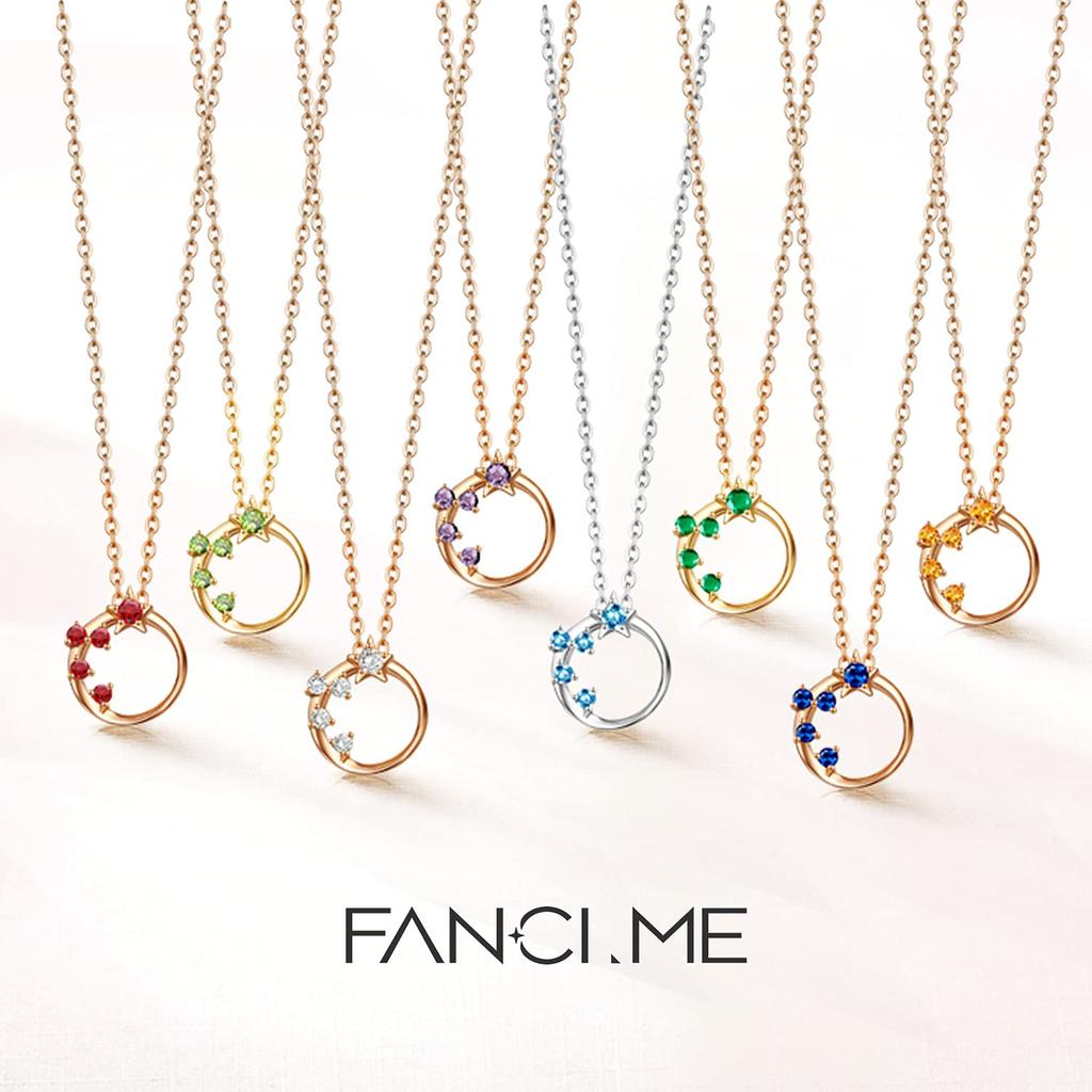 FANCIME 18K Pink Gold Natural Diamond Necklace for April Birthstone Star Gift Perfect for and More Women, Design, Wrapped, Mother's Day, Christmas,