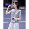 Xinfeiyu Women's Embroidered Summer T-shirt