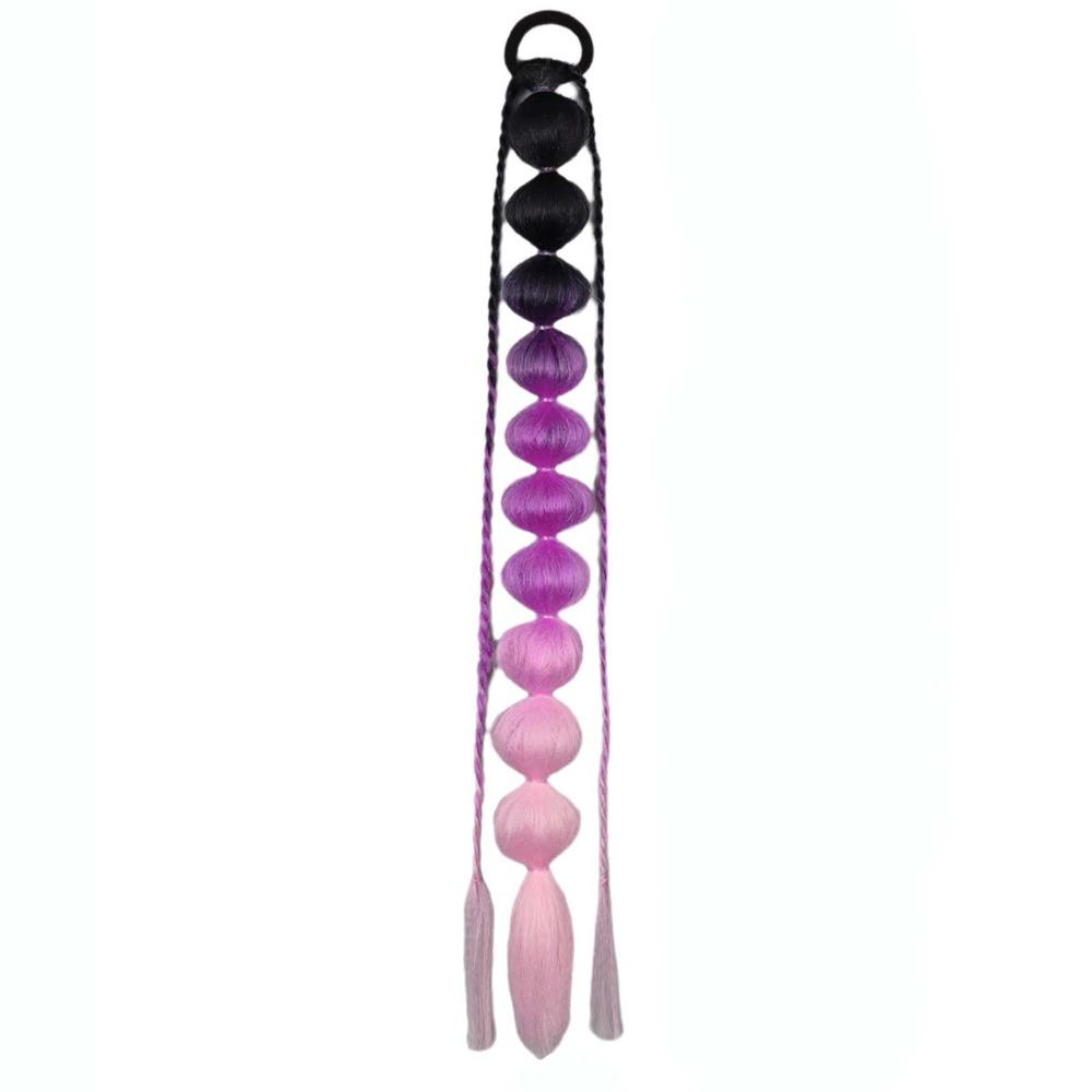 Lantern Braid Bubble Jumbo Braid Colorful Braided Ponytails Natural Twist Braid Bulk  for Women