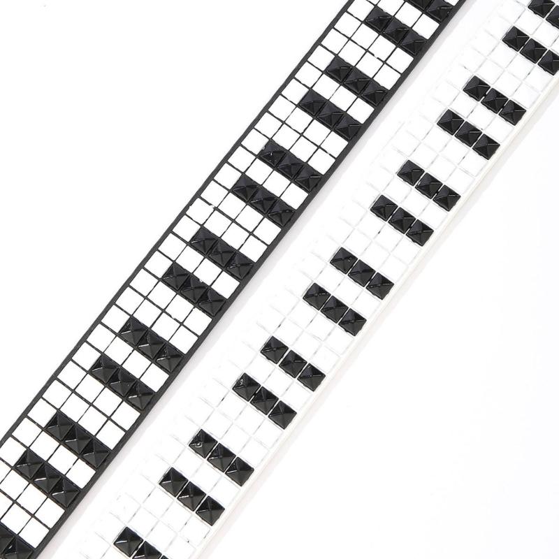 PU Leather Waist Belt Girdle With Piano Rivets Decor And Hollow Electroplating For Daily Commute Summer Style