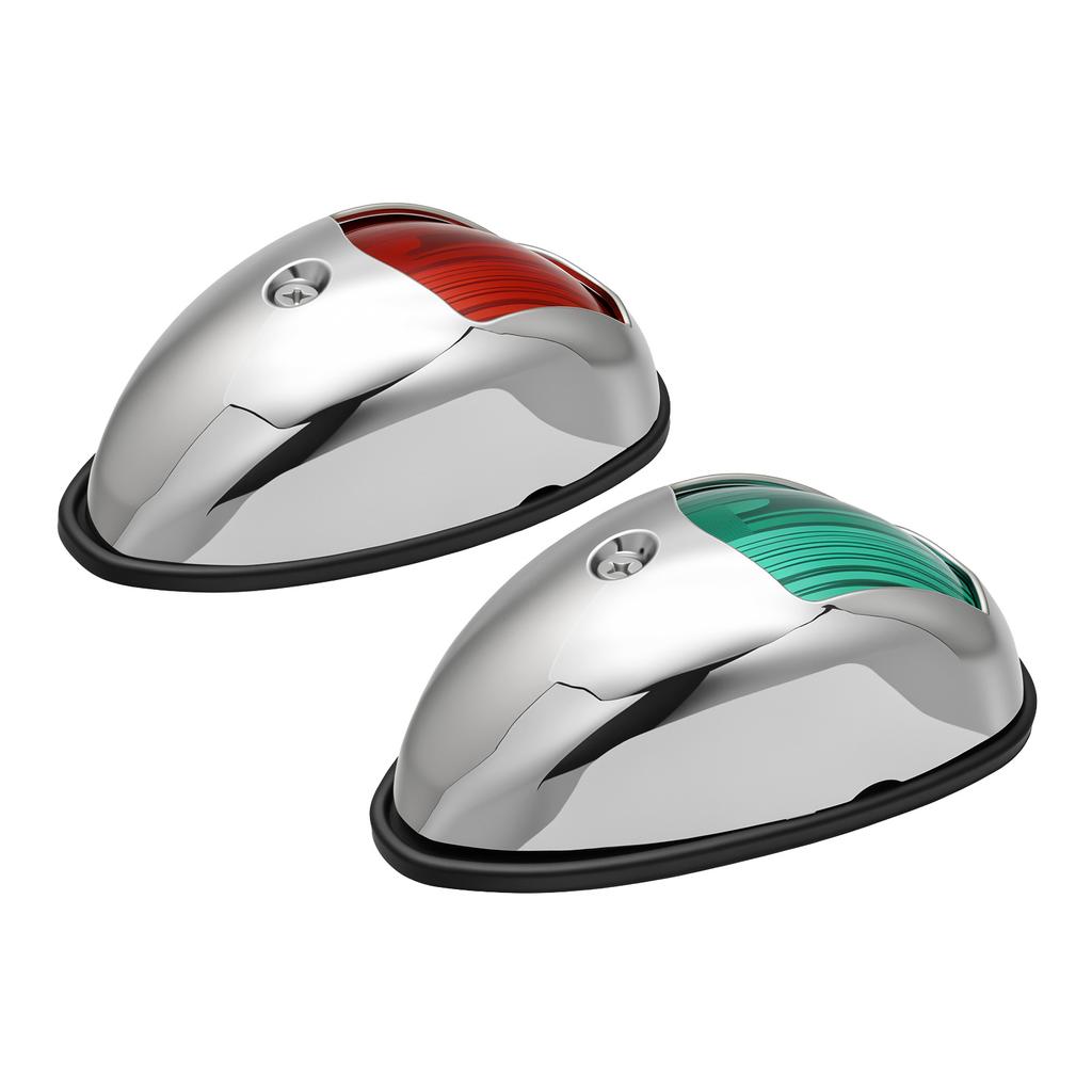 2 PCS Waterproof Yacht Navigation Light 12V 24V Boat Position Lights Marine Lights 27LED Marine Signal Warning Lamp Red & Green