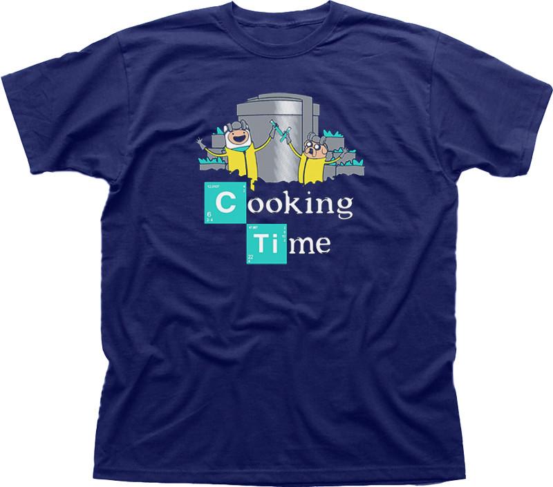 Adventure Cooking Time Finn Jake Breaking Bad Walter navy t-shirt 09847 S разноцветный