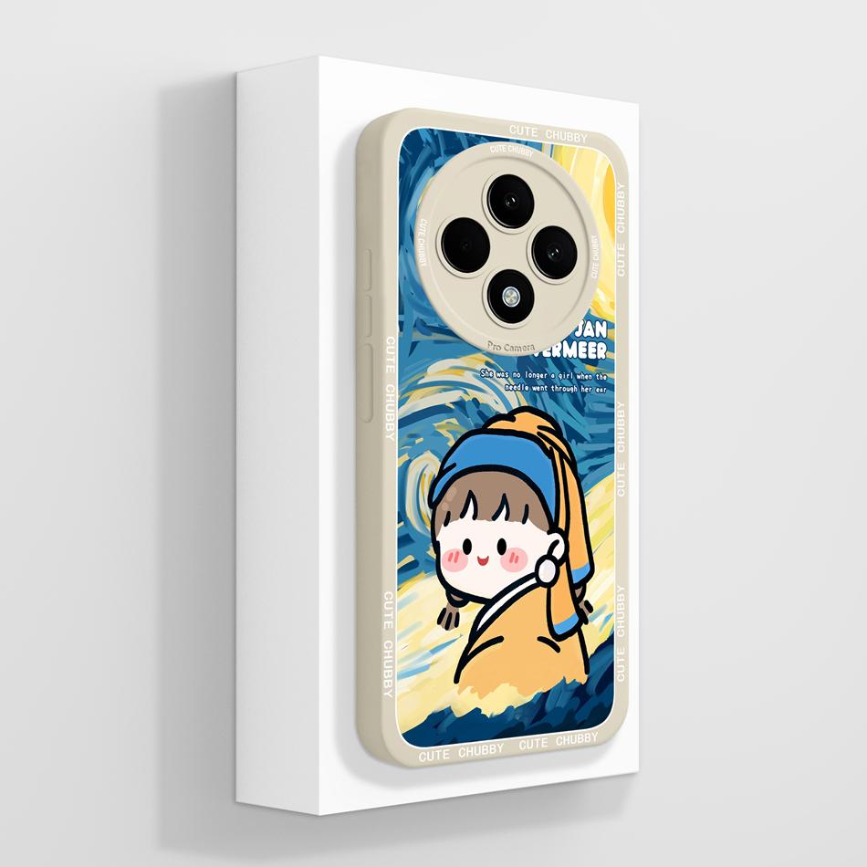 For Oppo Reno 12F Case Artistic Style Full Coverage Anti Drop Funda For Oppo Reno12 F 4G 5G Soft Liquid Phone Back Covers Coque