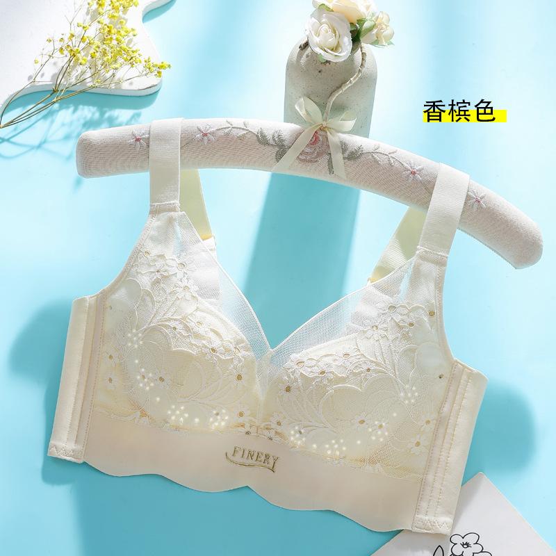 Underwear Summer Thin Gathering Bra Small Chest Not Empty Cup Ultra-thin Breathable No Steel Ring Underwear Women