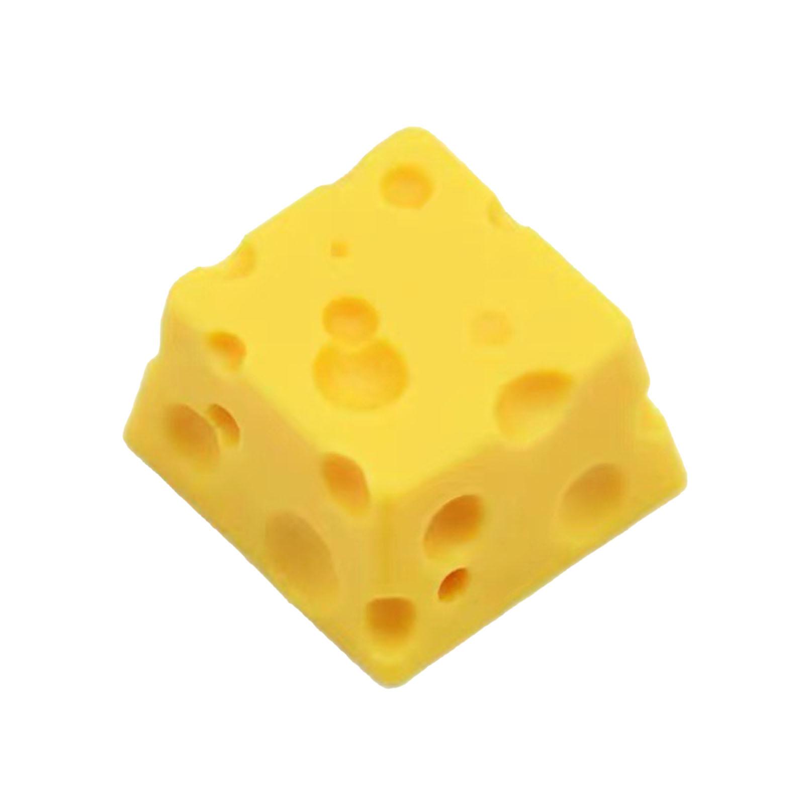Resin Keycap Lovely Cheese Style Hand Painted Exquisite Details Durable Cute Keycap for Computer Keyboard