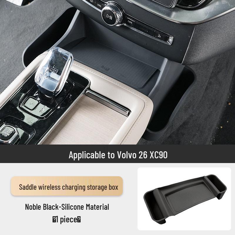 Organizzatore portaoggetti con base di ricarica wireless per console cambio marcia Volvo XC90, S90, XC60.