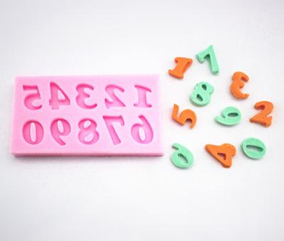 Silicone Arabic Numerals Baking Mold Sugar Fondant Clay Hand Soap Mould Cake Decorating Mold
