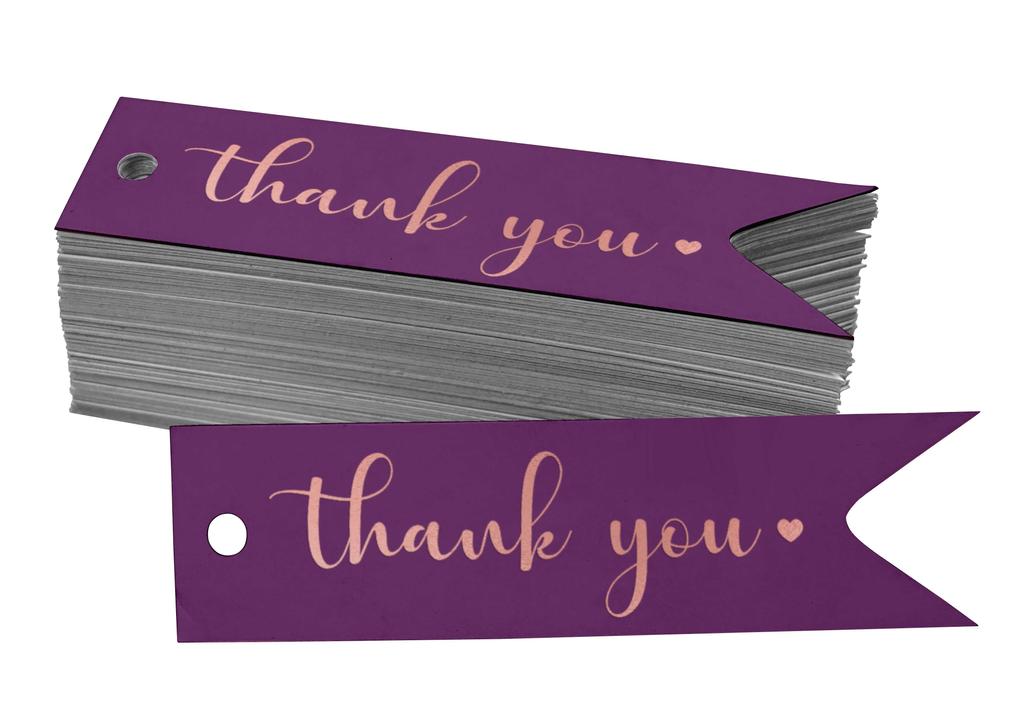 Inkdotpot Pack Of 100 Real Gold Foil Paper Tags Thank You Bridal Shower Favor Hang