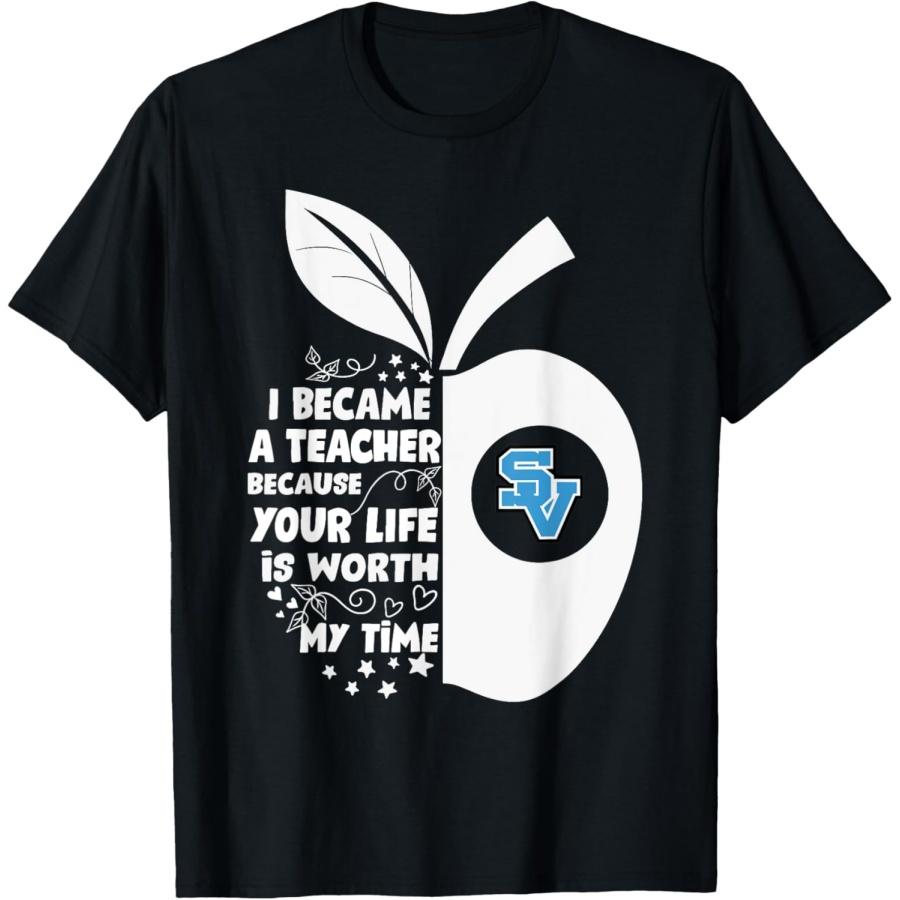 Seneca Valley Raiders Logo I Became a Teacher HS T-Shirt XXXXXL чёрный