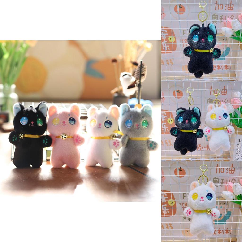 Adorable Plush Cat Keychain Soft Stuffed Animal Figure Cute Bag Charm Doll
