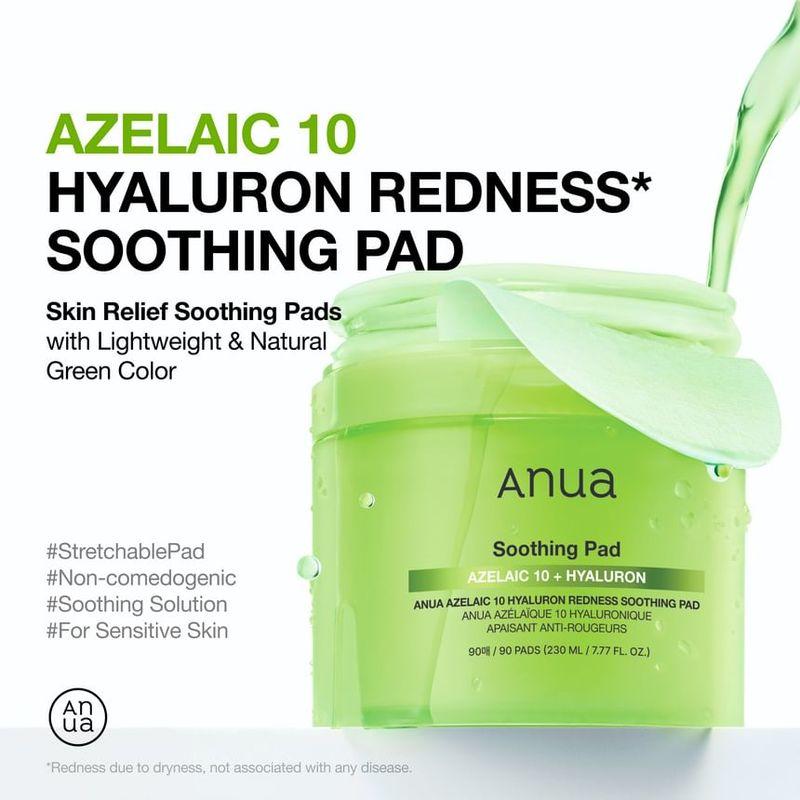 Anua Azelaic 10 Hyaluron Redness Soothing Pad