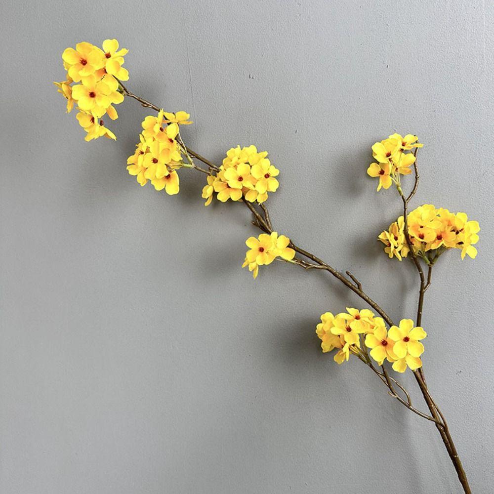 Plastic Silk Pear Blossom 100cm Fake Plants Artificial Wintersweet Branches  Wedding Birthday Party