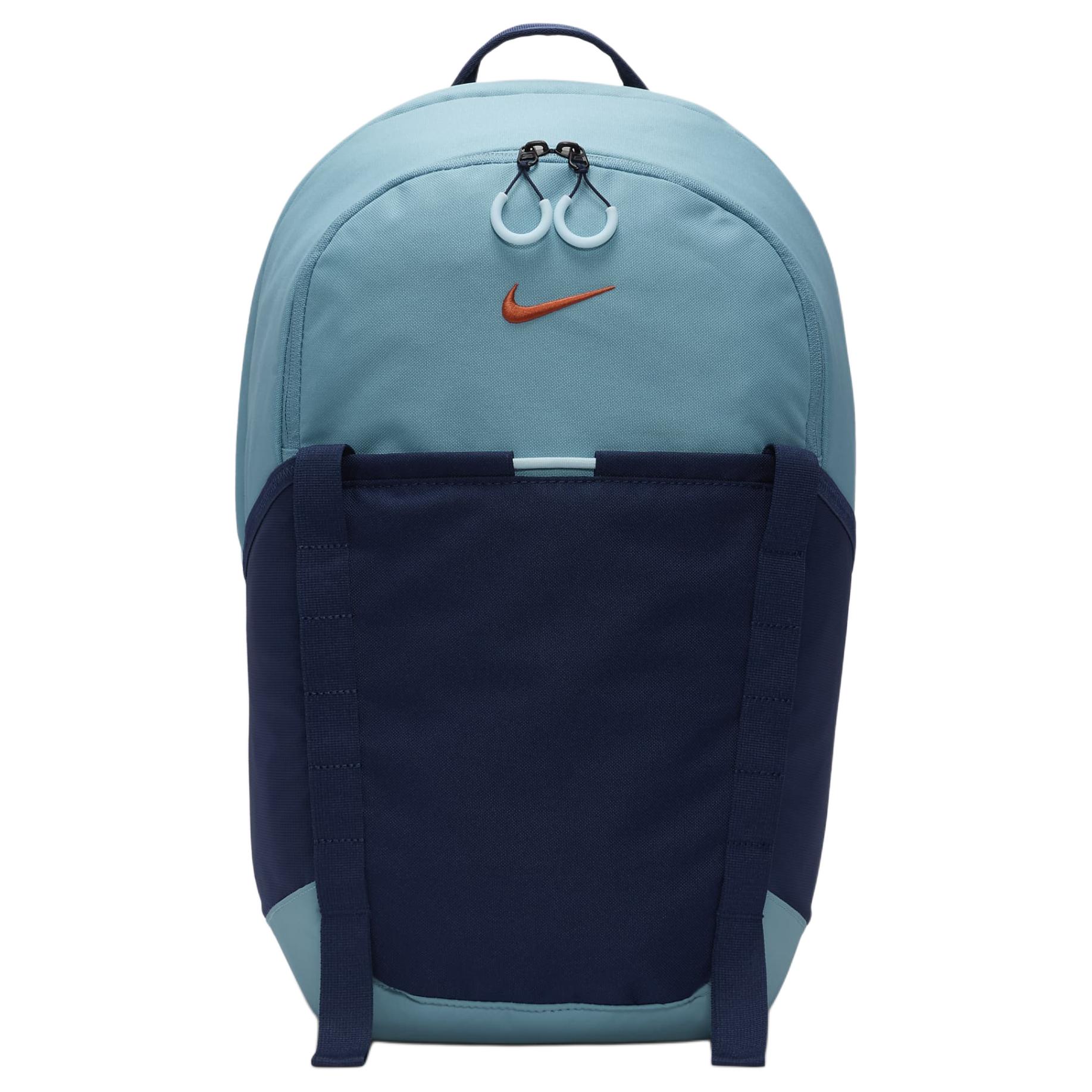 Nike Polyester With Nylon Backpack Regular Unisex Denim Turquoise & Midnight Marine Blue & Vintage Coral DJ9678-464