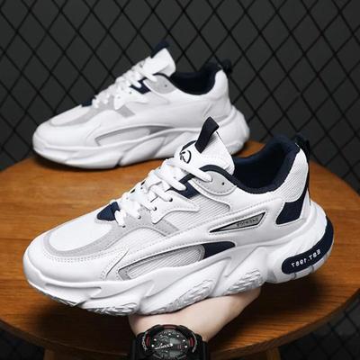 Vielseitiger Klobiger Sneaker mit dicker Sohle für Herren Trend Mesh Schnürung Atmungsaktiv Lässige Tennis Sportschuhe Erhöhte Weiche Sohle 2024Neu