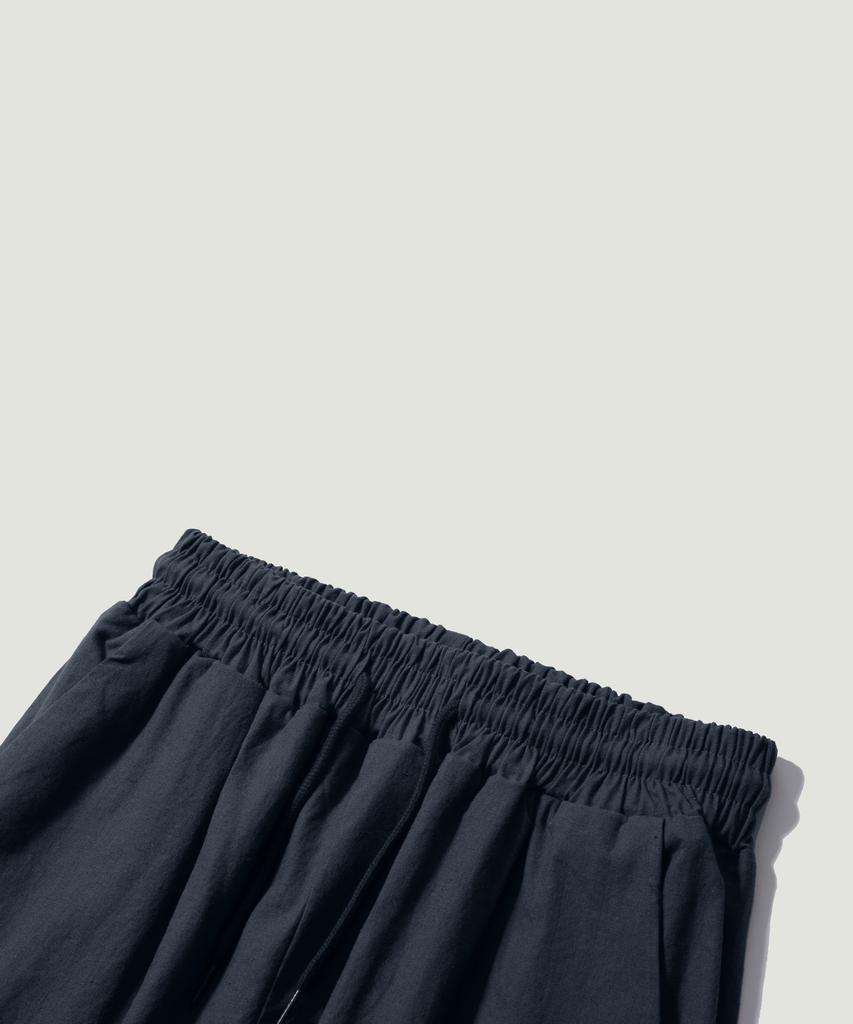 EASE Linen Elastic Waist Pants [Regular Fit]_Navy_Unisex