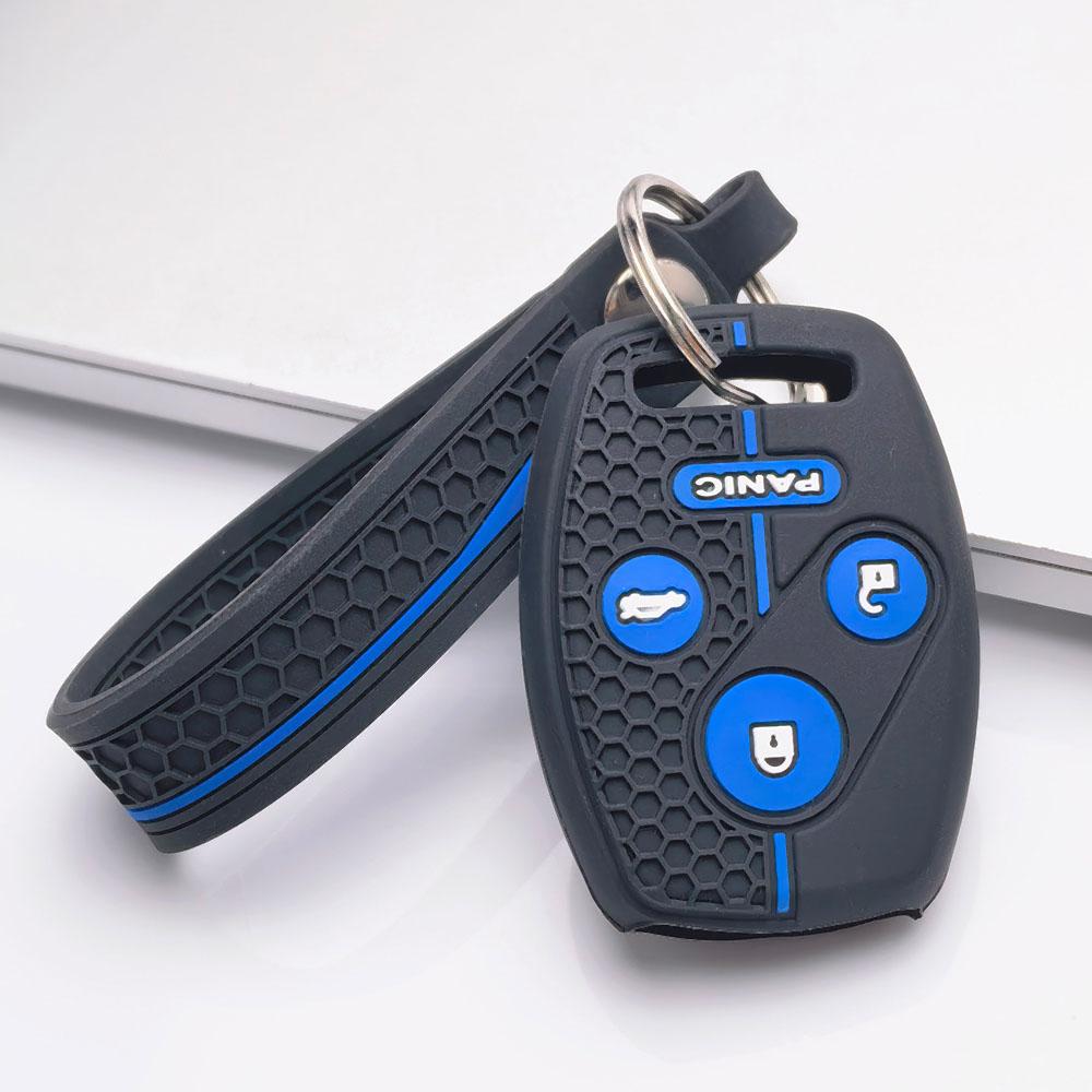 Silicone Car Key Cover keychain for Honda Civic Accord CR-V Fit Jazz HR-V Vezel City Civic Accord CR-V Fit Jazz HR-V Vezel City Hybrid