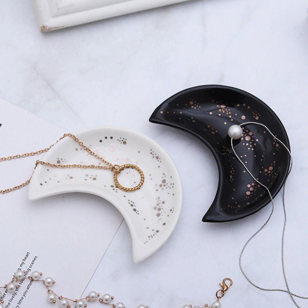 Nordic Jewelry Storage Plate Ceramic Ring Display Tray Bracelets Organizer  Desktop Ornaments