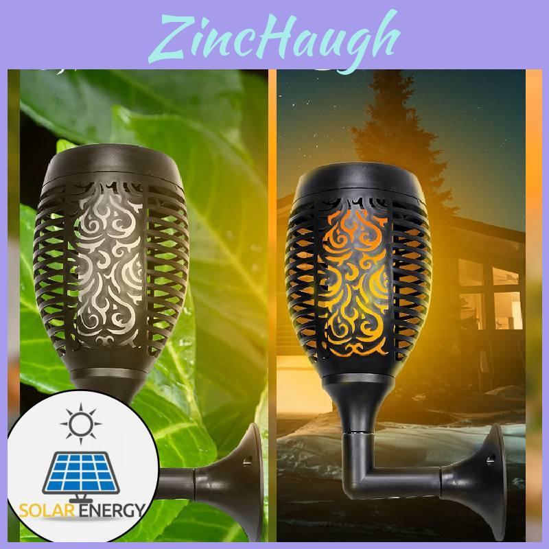 Waterproof Led Solar Flame Wall Torch Light For Outdoor Patio And Garden Ip44
