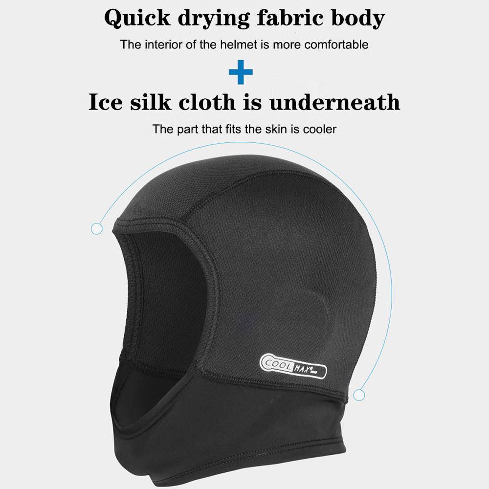 Sports Headgear Quickly Drying Out Elasticity Breathable And Sweat Wicking Soft Motorcycle Helmet Inner Cap Visor Sunscreen
