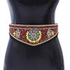 Bohemian Multicolor Beaded Belt Handwoven Adjustable Waistband For Women Ethnic Style Festival Accessory