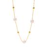 Imitation Pearl Necklace for Women Simple Fashionable Light Luxury and Cold Style Metal Ball Clavicle Chain Jewelry