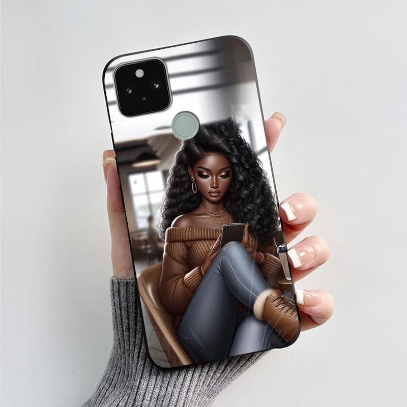 For Google Pixel 5 5A Case Cute Cat Cartoon Love Heart Silicone Soft TPU Back Cover For Pixel 5 5a Shockproof Protective Coque