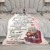 Coperta per Nipote da Nonna Spagnola - Messaggio Affettuoso dell'Abuela con Illustrazione della Nipote per Abbracci Accoglienti e Calore