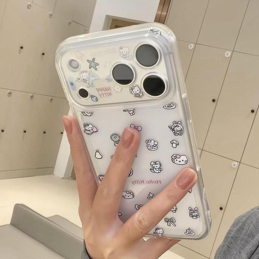 Hello Kitty Full-Screen Phone Case for Apple 11, 13 Pro, 14, 15, 16, 17 Pro Max.