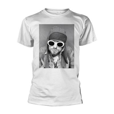 KURT COBAIN SLUNEČNÍ BRÝLE FOTO BÍLÉ TRIČKO