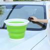 Přenosný skládací kbelík 3L Multifunkční zesílený silikonový kbelík pro mytí aut a rybaření, kempování a skládací kbelík