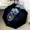 Huddersfield Football Crest Automatic Folding Umbrella - 8-Rib Travel Umbrella with Auto Open/Close & Portable Gifts for Holidays or Birthdays