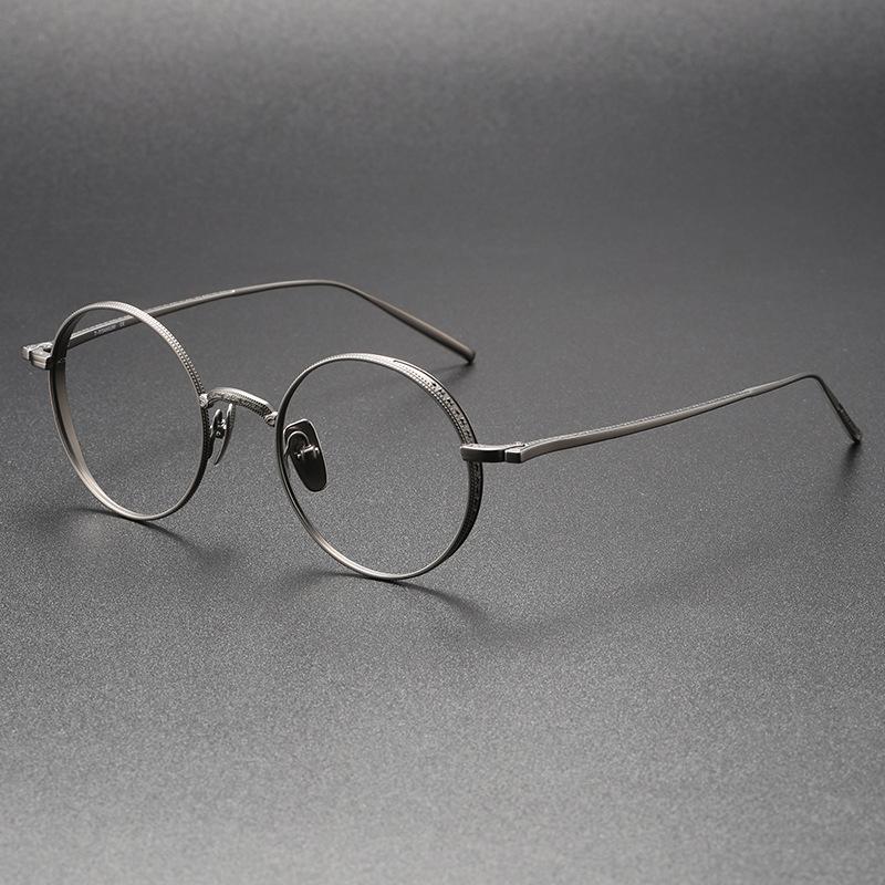 

Xbora Сверхлегкие Чистый Титан Круглые Ретро Модный Тренд Мужские И Женские Оптические Очки По Рецепту M3087