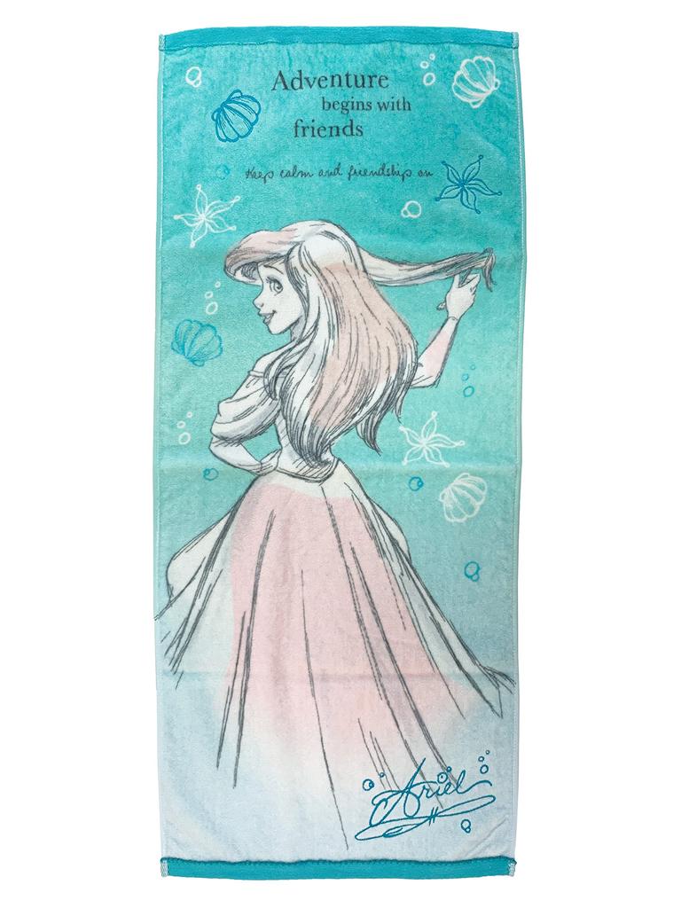 Marushin Face Towel Little Mermaid Mellow Lagoon 2006029600