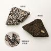 Acrylic fabric leopard print triangular grab clip autumn and winter retro back head shark clip light luxury high-end hairpin hair accessories