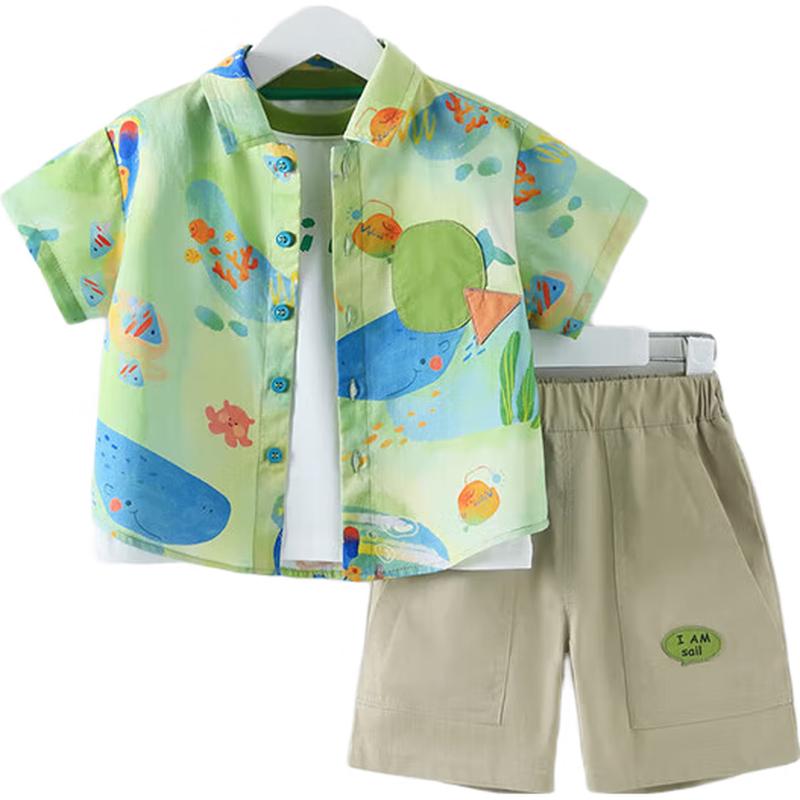Qiqixiong Boys  Quick-Dry Summer Three-Piece Set 100