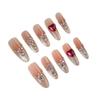 Zhuo Shi Mei Handmade Blinking Cat Eye Nail Stickers - French Detachable Light Luxury Whitening Manicure