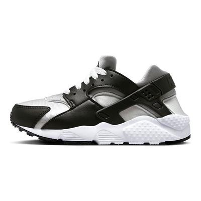 Huarache Run GS Czarne Neutralny Szary Dziecięce Sneakersy Średnio-szare Białe 654275-044