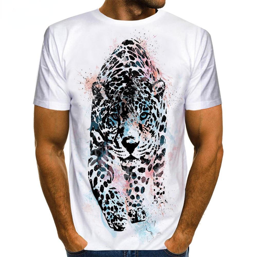 ETST 07 Heren Dieren T-shirt 3D-bedrukt Luipaardprint Heren Zomer Dier Grafisch Beest Grafisch Dames/Heren Nieuwigheid Hip Hop Streetwear XL